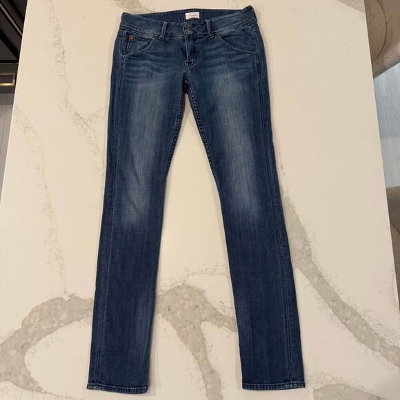 Hudson Jeans Denim - Hudson Collin Flap Skinny Denim Jeans Womens 25 Mid Rise BlueWash Stretch Casual
